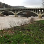 Pont de Borgonyà i riu Ter temporal glòria 23 febrer 2020